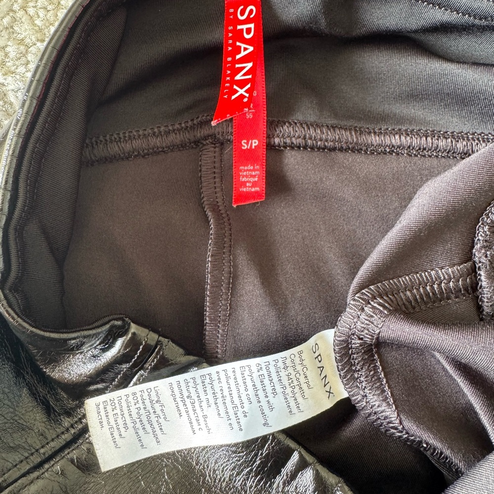 SPANX Black leather Leggings - Picture 6 of 14